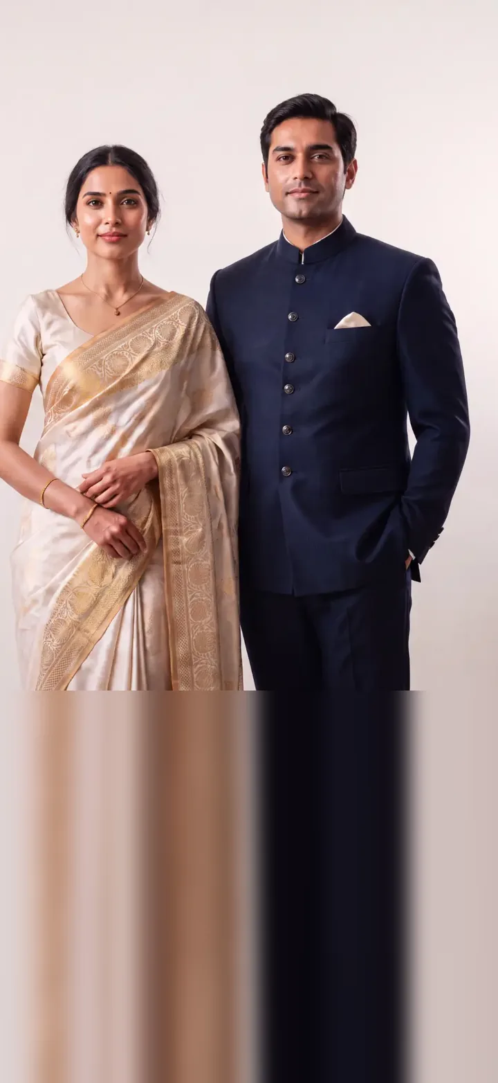 A verified couple photographed for 1% Matrimony